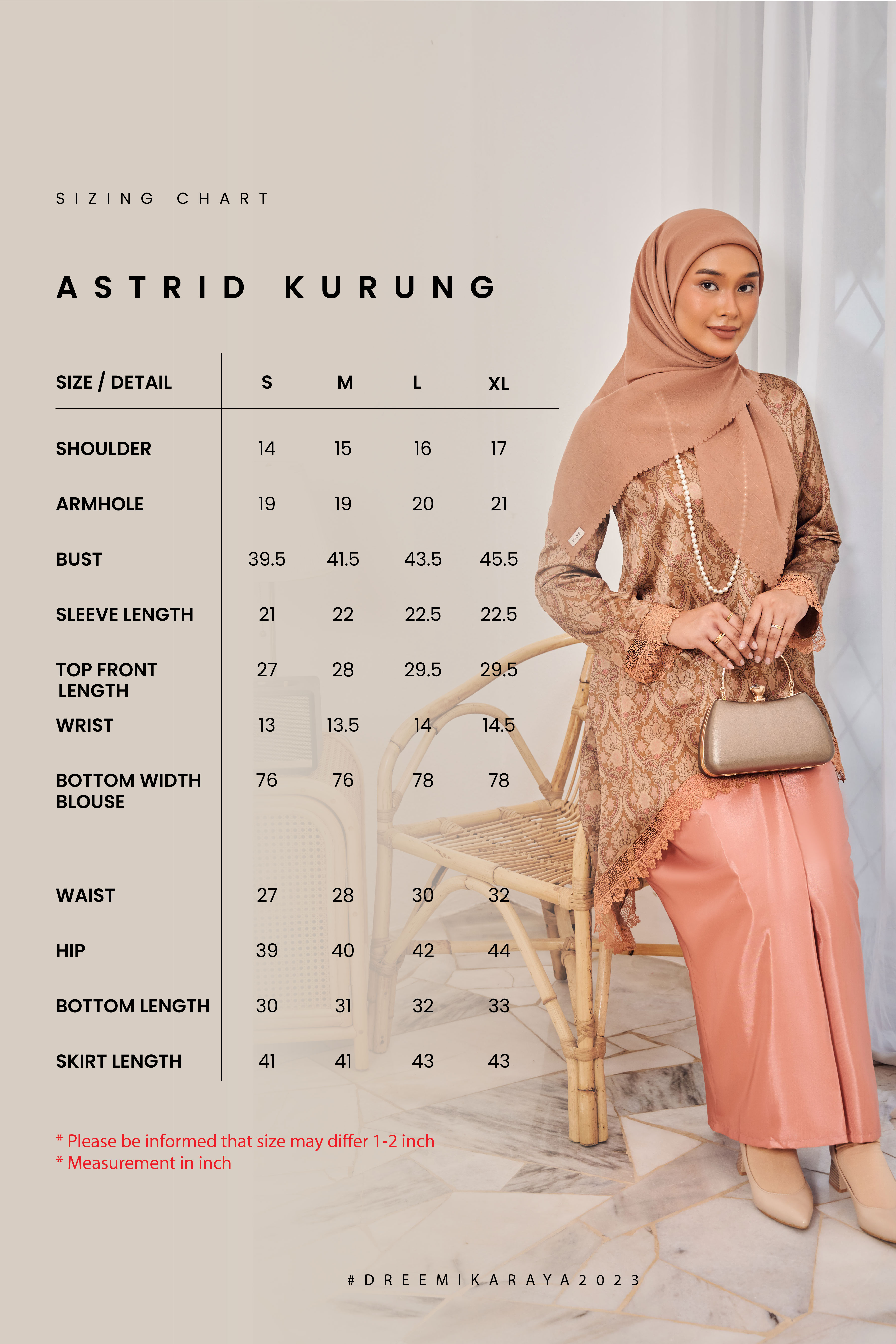 (AS-IS) Astrid Kurung Nea in Dusty Brown
